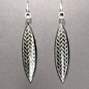 Handmade Silver Basket Weave Motif Earrings (NWOT)